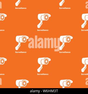 Surveillance pattern vector orange Stock Vector