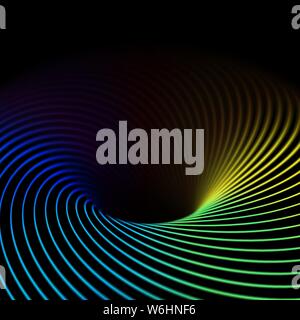3D abstract bright creative background. Twisted lines in motion. Stock Vector