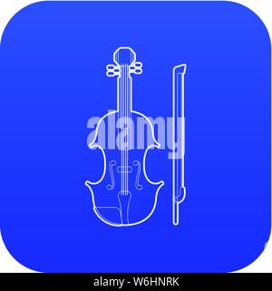 Contrabass icon blue vector Stock Vector