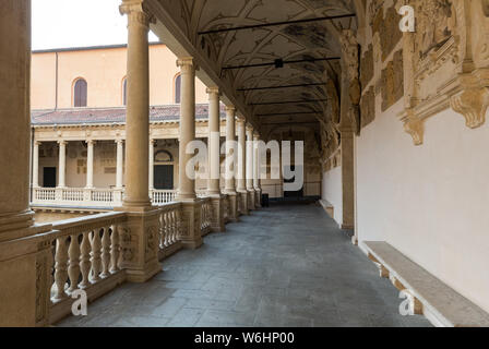 PADUA, ITALY - MAY 3, 2016: Palazzo Bo, historical building home of the Padova University from 1539, in Padua, Italy Stock Photo