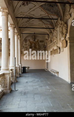 PADUA, ITALY - MAY 3, 2016: Palazzo Bo, historical building home of the Padova University from 1539, in Padua, Italy Stock Photo