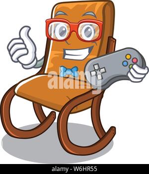 Gamer rocking chair in the cartoon shape Stock Vector
