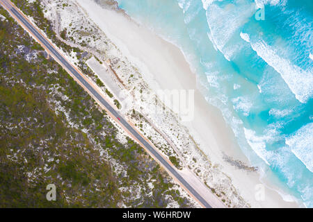 Aerial View of Great Ocean Drive in Esperance, Western Australia, Australia. Travel and Vacation concept. Stock Photo