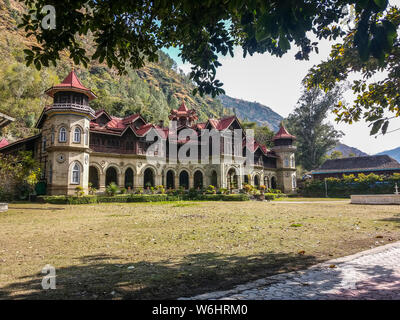 Bushahr Dynasty's Historic Padam Palace in Rampur,Shimla, Built by Padam Singh Stock Photo