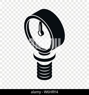 Pressure meter icon, simple black style Stock Vector