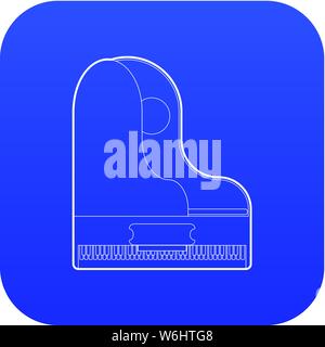 Grand piano icon blue vector Stock Vector
