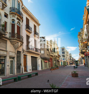 Landmarks and Beautiful Buildings in Montevideo, Uruguay; the architecture of Montevideo ranges from neoclassical buildings to the postmodern style. Stock Photo