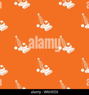 Demolish truck pattern vector orange Stock Vector
