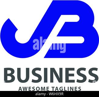 creative strong initial letter jb logo vector concept Stock Vector