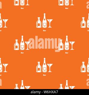Bar pattern vector orange Stock Vector