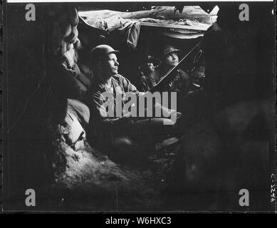 Infantrymen Of The 27th Infantry Regiment, Near Heartbreak Ridge, Take ...