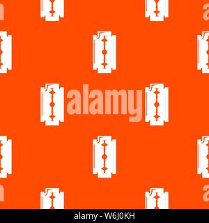 Razor blade pattern vector orange Stock Vector