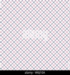 Red and Blue Tattersall Check Pattern. Men's Shirt Fashion Textile Fabric. Repeating Tile Plaid Pattern. Stock Vector