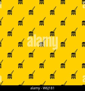 Oil platform pattern vector Stock Vector