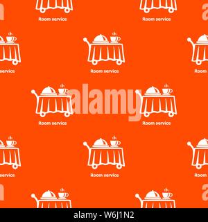 Room service pattern vector orange Stock Vector