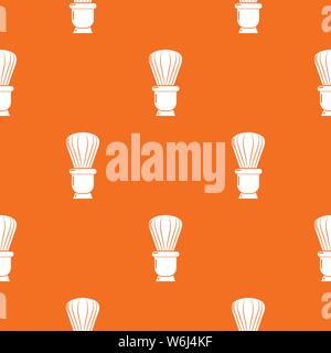 Shaving brush pattern vector orange Stock Vector