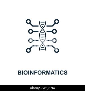 Bioinformatics vector icon symbol. Creative sign from science icons collection. Filled flat Bioinformatics icon for computer and mobile Stock Vector