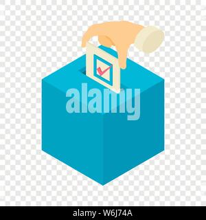 Ballot box icon, isometric 3d style Stock Vector