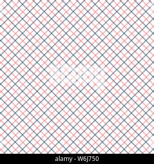 Red and Blue Tattersall Check Pattern. Men's Shirt Fashion Textile Fabric. Repeating Tile Plaid Pattern. Stock Vector