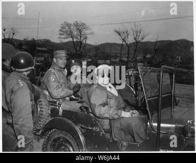 General Matthew Ridgway, Commander of United Nations forces in Korea ...