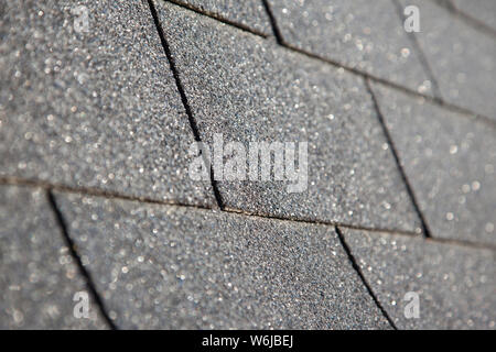 Abstract or background pattern of grey roofing shingles or tiles Stock Photo