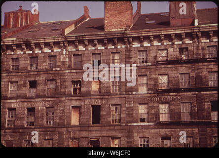 MERCANTILE WHARF BUILDING IS BEING RENOVATED Stock Photo