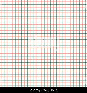 Green and Orange Tattersall Check Pattern. Men's Shirt Fashion Textile Fabric. Repeating Tile Plaid Pattern. Stock Vector