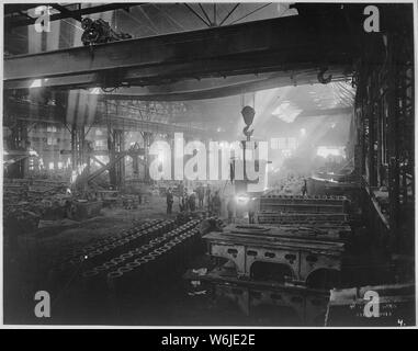 Manufacturing steel ingots for the Government. Layout of Plant #1. Sullers Steel Company, St. Louis, Missouri., ca. 1918; General notes:  Use War and Conflict Number 554 when ordering a reproduction or requesting information about this image. Stock Photo