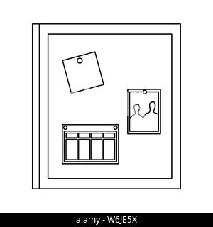 office notes board isolated icon Stock Vector