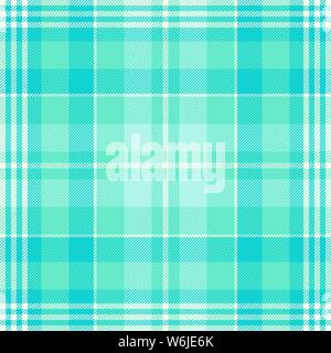 Tartan Pattern Green and Cyan . Texture for plaid, tablecloths, clothes, shirts, dresses, paper, bedding, blankets, quilts and other textile products. Stock Vector