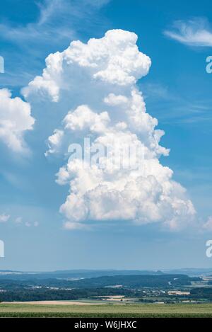 Cumulonimbus Clouds, Thunderstorm Clouds, Constance County, Baden-Wurttemberg, Germany Stock Photo