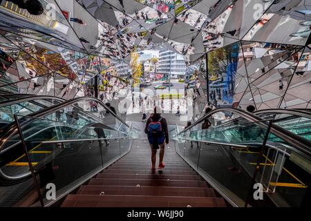 Mirrored entrance, Tokyu Plaza Omotesando Harajuku, Udagawacho, Shibuya, Tokyo, Japan Stock Photo
