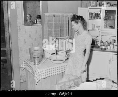 Mrs Robert Moffett With Of Miner In Her Kitchen They Have