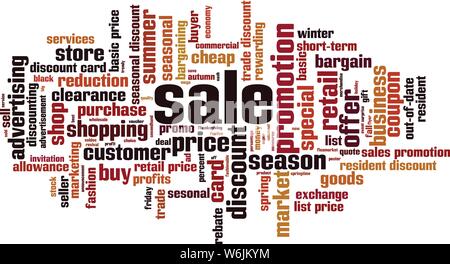 Sale word cloud concept. Collage made of words about sale. Vector illustration Stock Vector