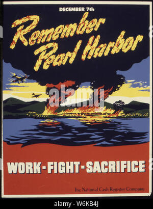 Remember Pearl Harbor. Work - Fight - Sacrifice Stock Photo