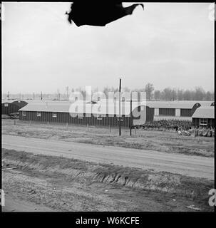 Rohwer Relocation Center, McGehee, Arkansas. A view of the warehouse area at this relocation center. Stock Photo