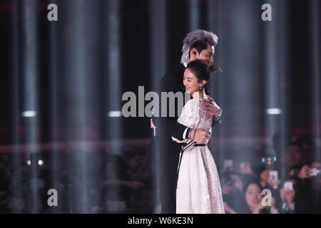Chinese-Canadian actor, singer, and model Wu Yifan, also known as Kris Wu,  shows up at Tencent Video All Star Awards 2019, Beijing, China, 28 December  Stock Photo - Alamy