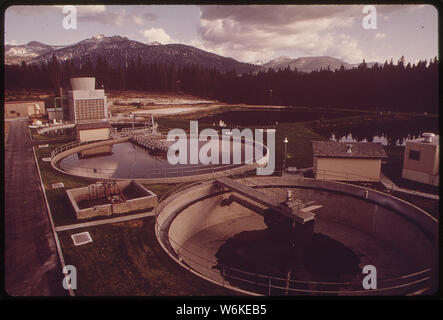 S. Lake Tahoe Sewage Treatment Plant Stock Photo