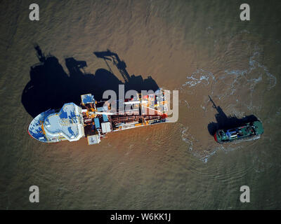 Aerial View Of The World's First Deep-sea Dynamic Positioning Crude Oil 