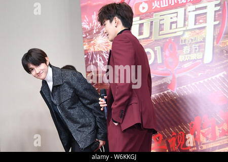 South Korea-based American singer Samuel Kim Arredondo, known as Samuel, left, and Thai actor and singer Mike D. Angelo of Thai pop duo Golf & Mike at Stock Photo