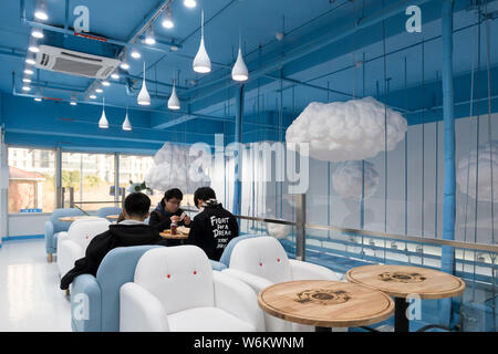 Interior view of Lawson's first convenience store inspired by Bilibili, a leading Chinese video-sharing streaming website themed around anime, comic a Stock Photo