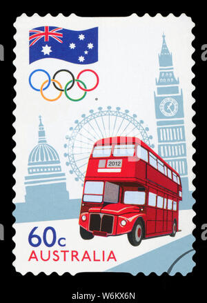 AUSTRALIA - CIRCA 2012: A used postage stamp from Australia, commemorating the London 2012 Summer Olympic Games, circa 2012. Stock Photo