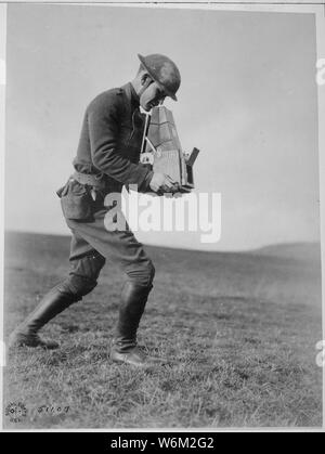 Second Lieutenant Paul Weir Cloud, still operator, photographic unit with 89th Division. Near Kyllburg, Germany., 01/16/1919; General notes:  Use War and Conflict Number 607 when ordering a reproduction or requesting information about this image. Stock Photo