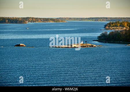 aerial view on scandinavian skerry coast Stock Photo