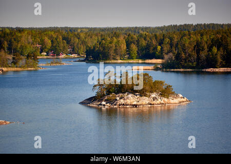 aerial view on scandinavian skerry coast Stock Photo