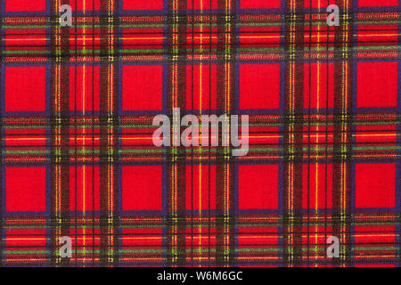 Tablecloth checkered red and brown fabric texture. Top quality Stock Photo