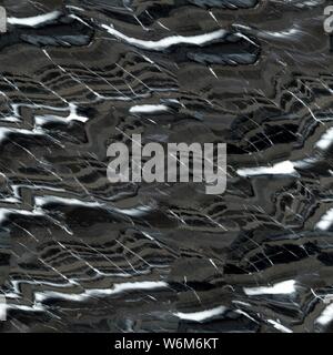 Black marble texture. Seamless square background, tile ready. High resolution photo. Stock Photo