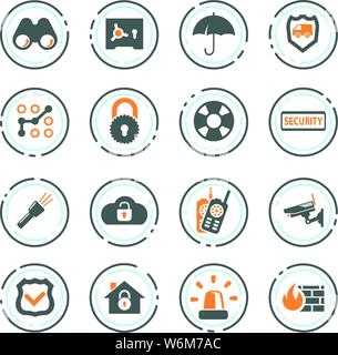 Security and protection vector icons for user interface design Stock Vector