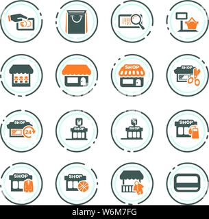 Shop icon set for web sites and user interface Stock Vector