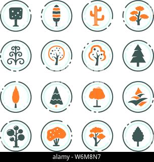 Tree vector icons for user interface design Stock Vector Image & Art ...